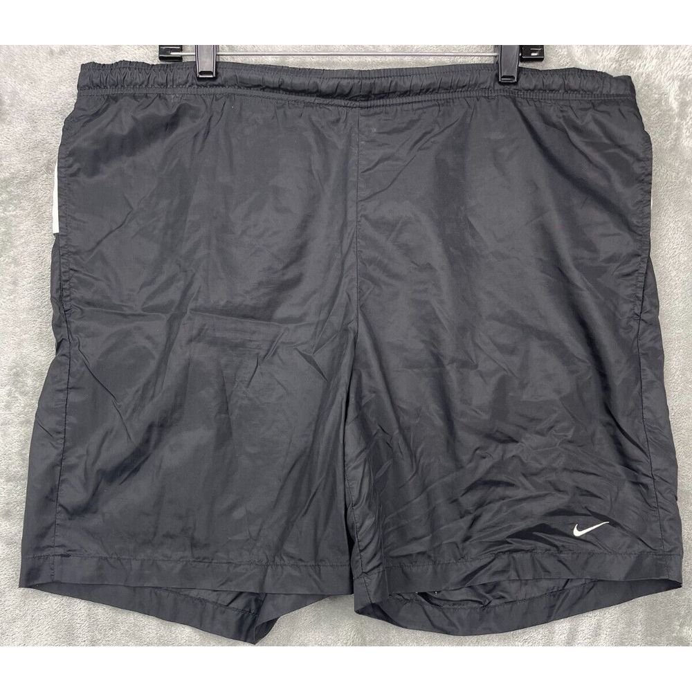 VTG 90s Nike Men's Spell Out Swimsuit Trunks Sewn Logo Lined mesh Black XL OTHER
